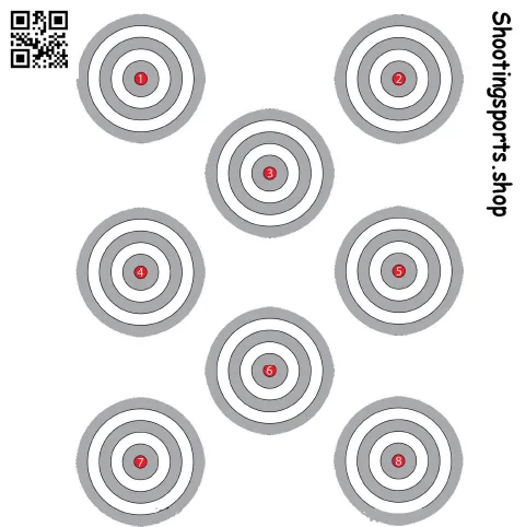 8 Spot Targets - Paper 14cm x 14cm