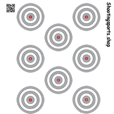 8 Spot Targets - Paper 17cm x 17cm
