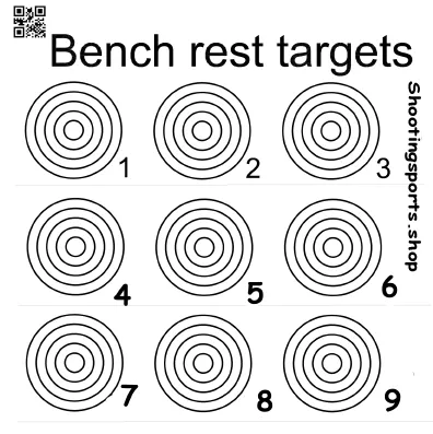 Benchrest target - Paper 17cm x 17cm