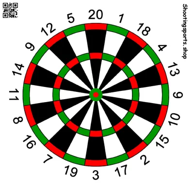 [SSSTGT0006C] Dartboard - Paper 17cm x 17cm (1)