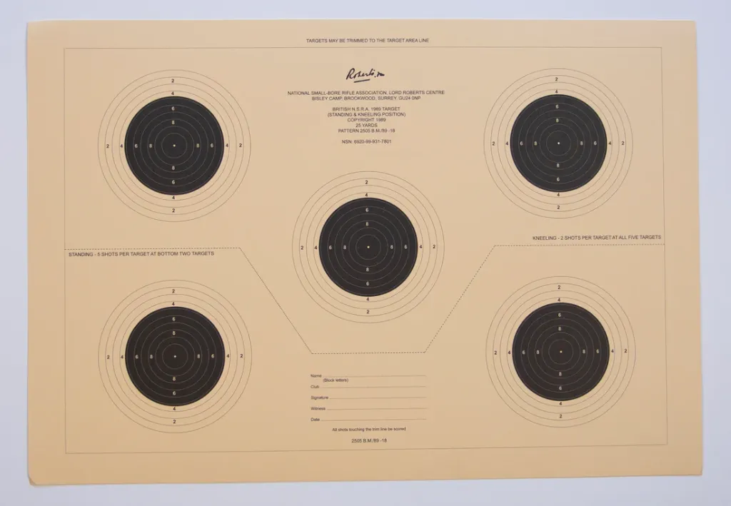 NSRA 25 Yard Standing and Kneeling (2505 BM/89-18)