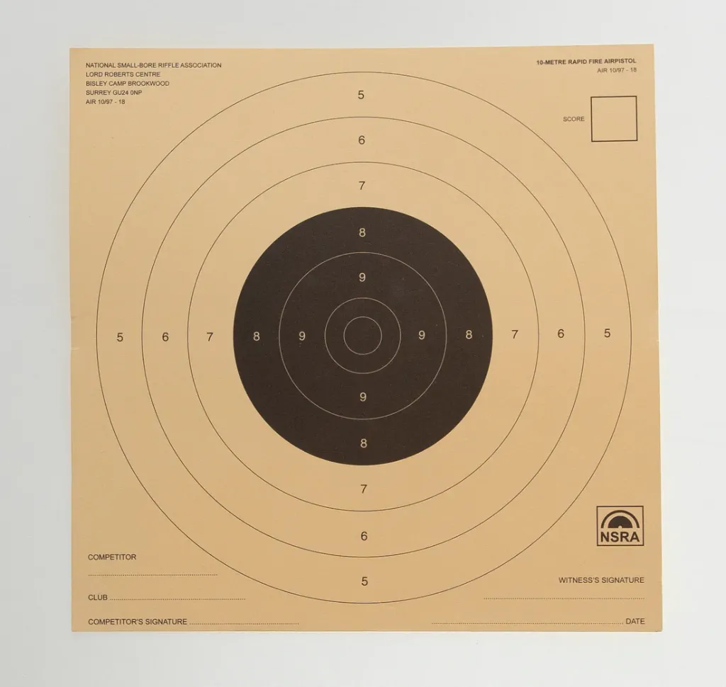 NSRA Air 10/97-18 (10M Rapid Fire Air Pistol 1 Target)
